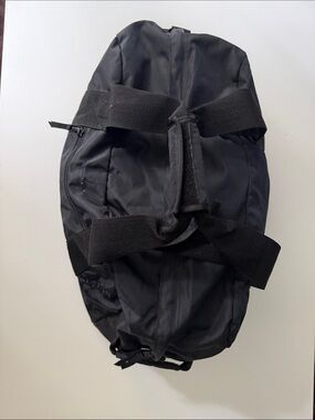 LL BEAN Black Nylon Duffle Bag with Dual Carry Straps